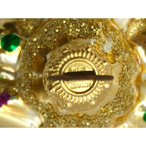 3 Mercury Glass Antique Ornaments Hand Blown West Germany Angel Crown Shoe - Picture 5 of 6